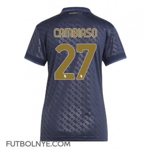 Camiseta Juventus Andrea Cambiaso #27 Tercera Equipación para mujer 2024-25 manga corta